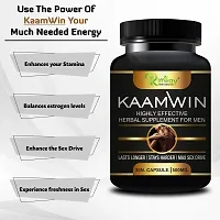 Kamwin Herbal Capsules For Endurance and Performance, Male Booster Medicine, Stamina Booster - 30 Capsules-thumb1