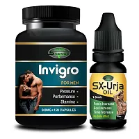 Invigro  SX Urja Capsules Oil Powerfull Men Formula For Stamina 100% Ayurvedic-thumb1