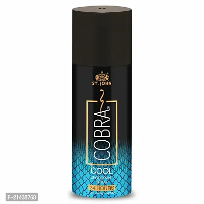 ST. JOHN COBRA Cool Deo Deodorant Spray | Long Lasting Good Fragrance Perfume | Irresistible Scent Fresh and Soothing Perfume (150Ml)-thumb0