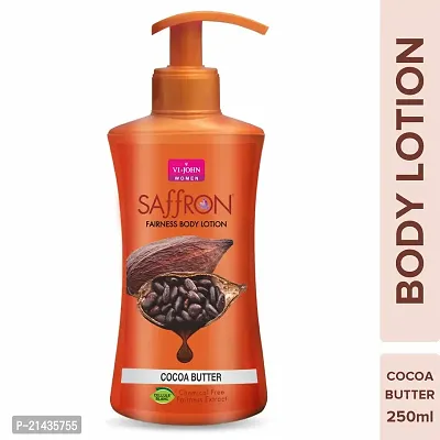 VI-JOHN Cocoa Butter Saffron Fairness Body Lotion For Men  Women | Chemical Free Moisturizes skin Lotion upto 48 hour 250ml-thumb2