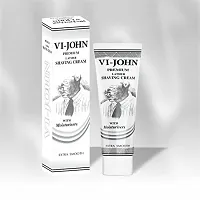 VI- JOHN Shaving Cream For Men, With Tea Tree Oil, Vitamin E and Bacti- Guard Formula, For All Skin Types, Heals, Moisturizes  Smoothens Skin-thumb1