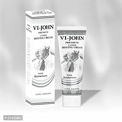 VI- JOHN Shaving Cream For Men, With Tea Tree Oil, Vitamin E and Bacti- Guard Formula, For All Skin Types, Heals, Moisturizes  Smoothens Skin-thumb2