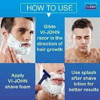 VI - JOHN Shaving Foam for All Skin Type (400 + 50 Gm) + Aloe Vera UltraStrip Razor (3 Items In Combo Kit)-thumb4