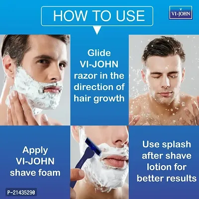 VI - JOHN Shaving Foam for All Skin Type (400 + 50 Gm) + Aloe Vera UltraStrip Razor (3 Items In Combo Kit)-thumb5