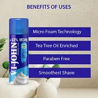 VI - JOHN Shaving Foam for All Skin Type (400 + 50 Gm) + Aloe Vera UltraStrip Razor (3 Items In Combo Kit)-thumb3