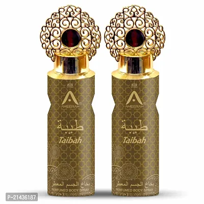 ST.JOHN Ameerah Taibah Perfume Deodorant Body Spray for Men  Women (Pack of 2, 200 ml each)