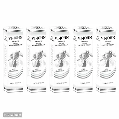 VI- JOHN Shaving Cream For Men, With Tea Tree Oil, Vitamin E and Bacti- Guard Formula, For All Skin Types, Heals, Moisturizes  Smoothens Skin-thumb0