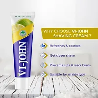 VI- JOHN Shaving Cream For Men, With Tea Tree Oil, Vitamin E and Bacti- Guard Formula, For All Skin Types, Heals, Moisturizes  Smoothens Skin-thumb2