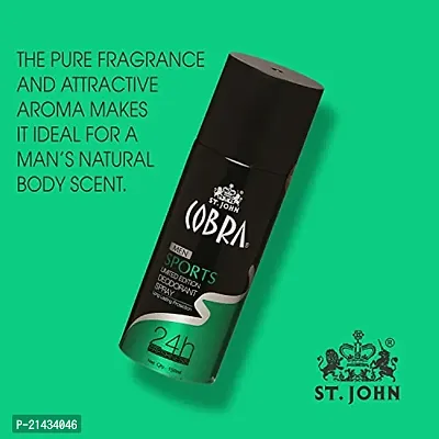 St.John Cobra Deo Cool  Sports  Envy Deodorant Spray - For Men  Women (450 Ml, Pack Of 3)-thumb4