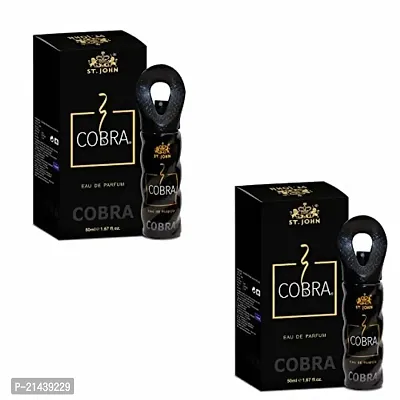 St. John Cobra Men Cobra Perfume Long Lasting | Eau De Parfum For Men (50Ml- Pack Of 2)-thumb0