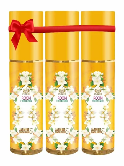 ST-JOHN Room Freshener | Long Lasting Fragrance | Jasmine  Sandalwood | Combo Pack of 3 Spray (3 x 250 ml)