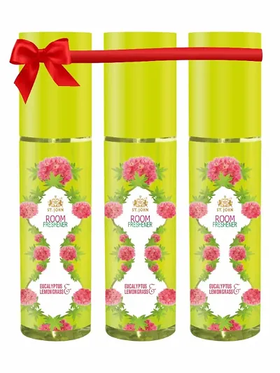 ST-JOHN Room Freshener | Long Lasting Fragrance | Eucalyptus  Lemongrass | Combo Pack of 3 Spray (3 x 250 ml)