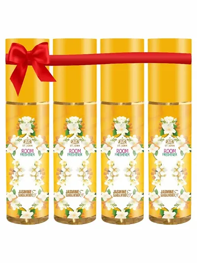 ST-JOHN Room Freshener | Long Lasting Fragrance | Jasmine  Sandalwood | Combo Pack of 4 Spray (4 x 250 ml)