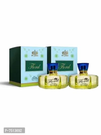 ST-JOHN Floral Perfume 100 ml (Pack Of 2) Eau de Parfum  -  200 ml (For Women)-thumb0