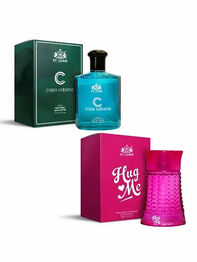 ST-JOHN Perfume Combo of 2 Perfumes | Hug Me Perfume 100 ml For Women | Copa Cabana Perfume 100ml For Men Eau de Parfum  -  200 ml (For Men  Women)