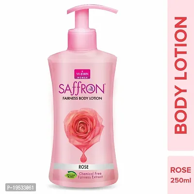 VI-JOHN Women Saffron Rose Fairness Body Lotion for Men  Women 250ml