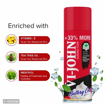 VI-JOHN Special Moisturizing formula Shaving Foam with Vitamin  Anti-Bacterial Properties 400g-thumb4