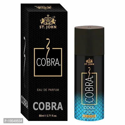 ST. JOHN Cobra Deo Cool Deodorant Body Spray (150ML) and Cobra 80ML Perfume (2 Items in the set)-thumb0