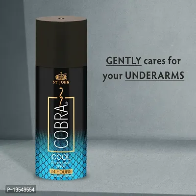 ST. JOHN Cobra Deo Cool Deodorant Body Spray (150ML) and Cobra 80ML Perfume (2 Items in the set)-thumb5