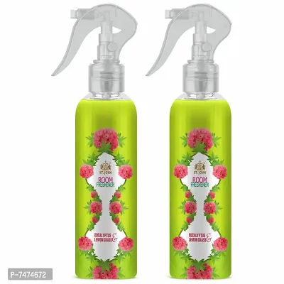 ST-JOHN Room Freshener | Long Lasting Fragrance | Eucalyptus  Lemongrass | Combo Pack of 2 Spray (2 x 250 ml)-thumb0