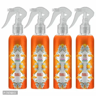 ST-JOHN Room Freshener | Long Lasting Fragrance | Orange  Rajnigandha | Combo Pack of 4 Spray (4 x 250 ml)-thumb0