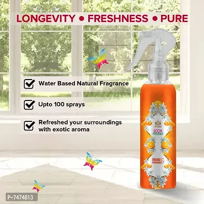 ST-JOHN Room Freshener | Long Lasting Fragrance | Orange  Rajnigandha | Combo Pack of 4 Spray (4 x 250 ml)-thumb3