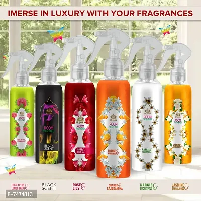 ST-JOHN Room Freshener | Long Lasting Fragrance | Orange  Rajnigandha | Combo Pack of 4 Spray (4 x 250 ml)-thumb4