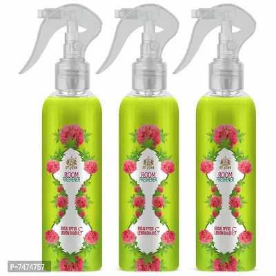 ST-JOHN Room Freshener | Long Lasting Fragrance | Eucalyptus  Lemongrass | Combo Pack of 3 Spray (3 x 250 ml)-thumb0