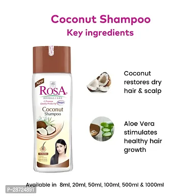 Rosa Coconut Shampoo 500 Ml with Coconut and Aloe Vera for Dry Hair-thumb4