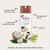 Rosa Coconut Shampoo 500 Ml with Coconut and Aloe Vera for Dry Hair-thumb2