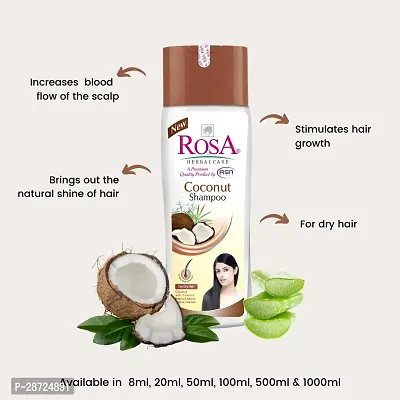 Rosa Coconut Shampoo 500 Ml with Coconut and Aloe Vera for Dry Hair-thumb3