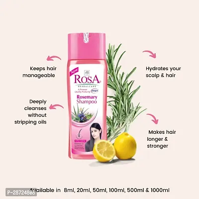 Rosa Rosemarry Shampoo 1000 Ml with Rosemarry Oil and Aloe Vera for Dry and Dull Hair-thumb3