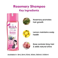 Rosa Rosemary Shampoo 500 Ml with Rosemary Oil and Aloe Vera for Dry and Dull Hair-thumb3