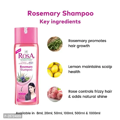 Rosa Rosemary Shampoo 500 Ml with Rosemary Oil and Aloe Vera for Dry and Dull Hair-thumb4