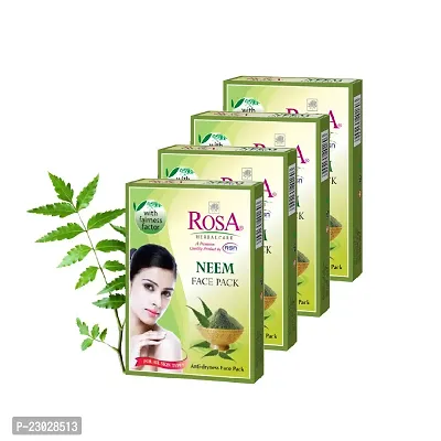 Rosa Neem Face pack with Neem and Tulsi (Pack Of 4)