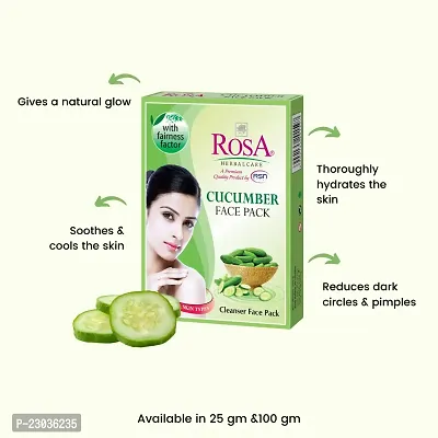 Rosa Combo pack of Massage cream 200ml, Gulab Jal - Rose Water 120ml (Pack Of 2) and Shahi Ubtan face pack (Pack Of 2)-thumb2