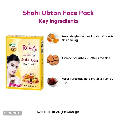 Rosa Shahi Ubtan Face pack with Besan and Rose petal Powder (Pack Of 4)-thumb4