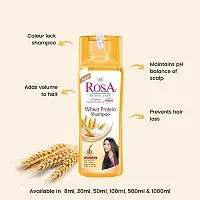 Rosa Wheat Proteins Shampoo 1000 Ml with Wheat and Milk Proteins-thumb2