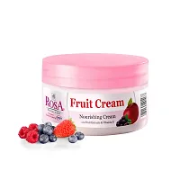 Rosa Fruit Cream with Fruit Extracts and Vitamin E | For All skin types | Pack of 2 | Each 200 Ml | For men and Women-thumb1