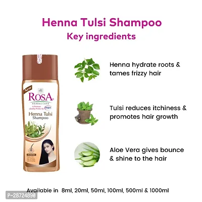 Rosa Heena Tulsi Shampoo 500 Ml with Heena Tulsi  Aloe Vera for Dry Hair-thumb4