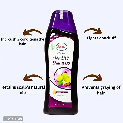 Ayur Herbals Amla  Shikakai Shampoo with Reetha and Natural ingredients | For Men and Women | 500 ML-thumb3