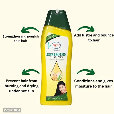 Ayur Herbals Soya Protein Shampoo with Pro-vitamin B5 | For Men and Women | 1000 ML-thumb3