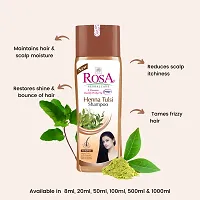 Rosa Heena Tulsi Shampoo 500 Ml with Heena Tulsi  Aloe Vera for Dry Hair-thumb2