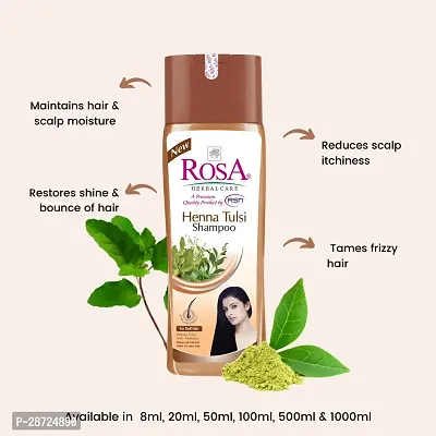 Rosa Heena Tulsi Shampoo 500 Ml with Heena Tulsi  Aloe Vera for Dry Hair-thumb3