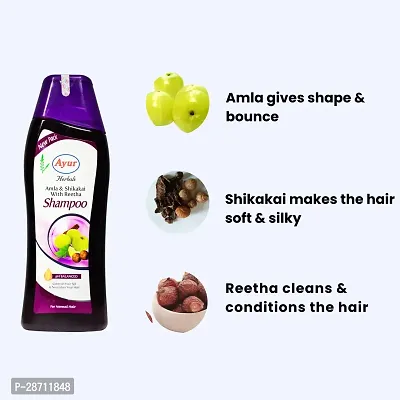 Ayur Herbals Amla  Shikakai Shampoo with Reetha and Natural ingredients | For Men and Women | 500 ML-thumb4