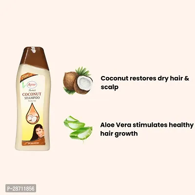 Ayur Herbals ROSA Coconut Shampoo With Coconut and Aloe Vera For Dry Hair| For Men and Women | 500 ML-thumb2