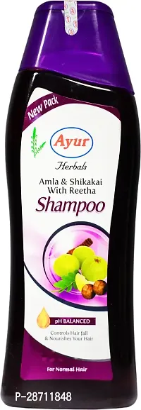 Ayur Herbals Amla  Shikakai Shampoo with Reetha and Natural ingredients | For Men and Women | 500 ML