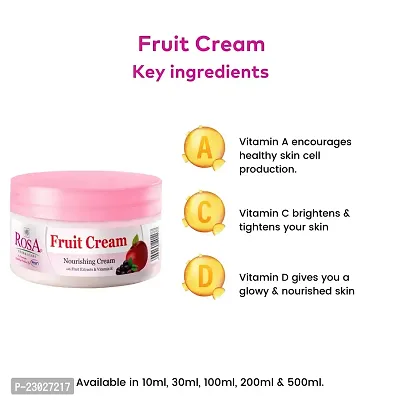 Rosa Fruit Cream with Fruit Extracts and Vitamin E | For All skin types | Pack of 2 | Each 200 Ml | For men and Women-thumb4