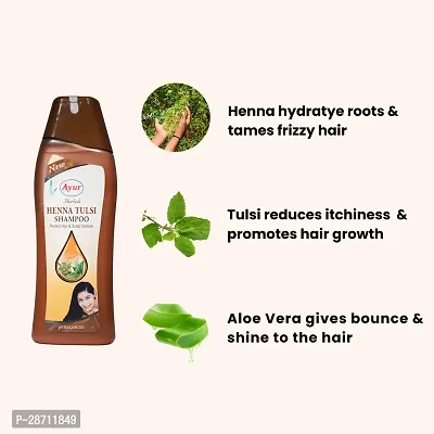 Ayur Herbals Heena Tulsi shampoo with Heena tulsi  Aloevera for Dry hair | For Men and Women | 1000 ML-thumb4