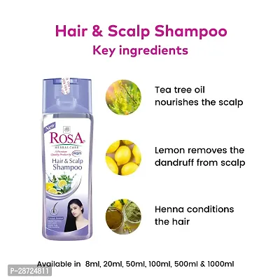 Rosa Hair  Scalp Shampoo 1000 Ml with Tea Tree Oil and Lemon-thumb4